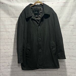 London Fog Wool Blend Charcoal Overcoat Men’s 2XB‎